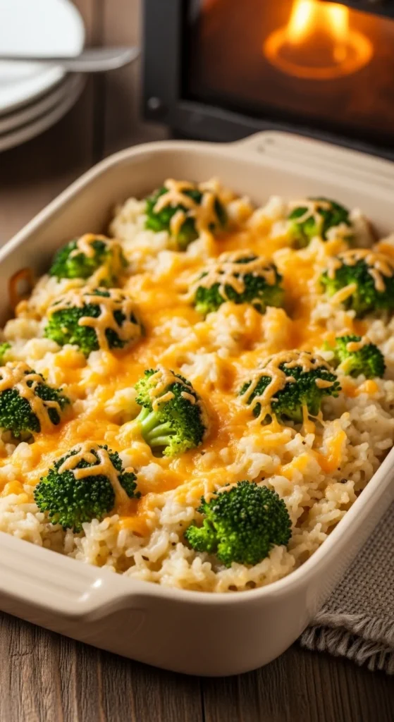 11. Cheesy Broccoli Rice Bake