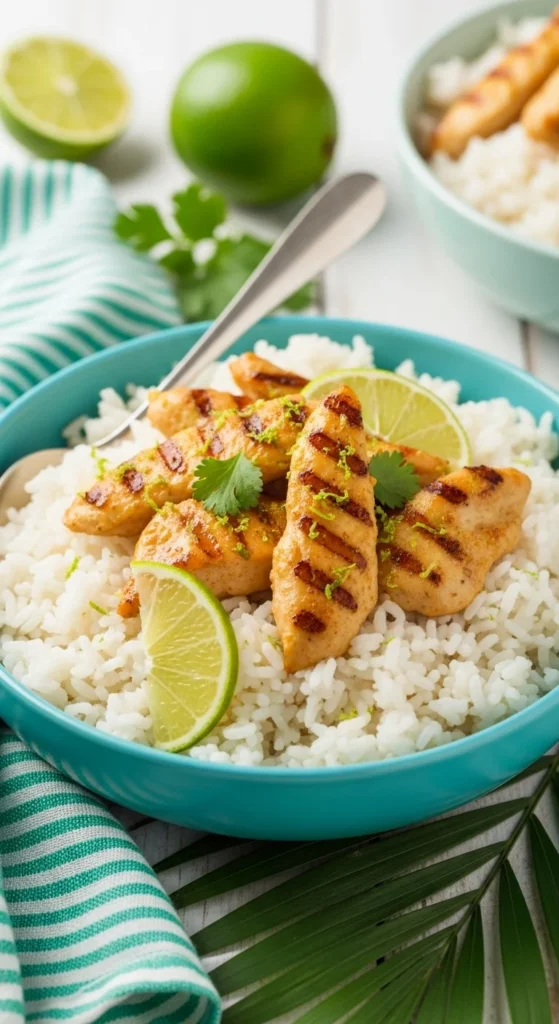 14. Coconut Lime Rice with Chicken