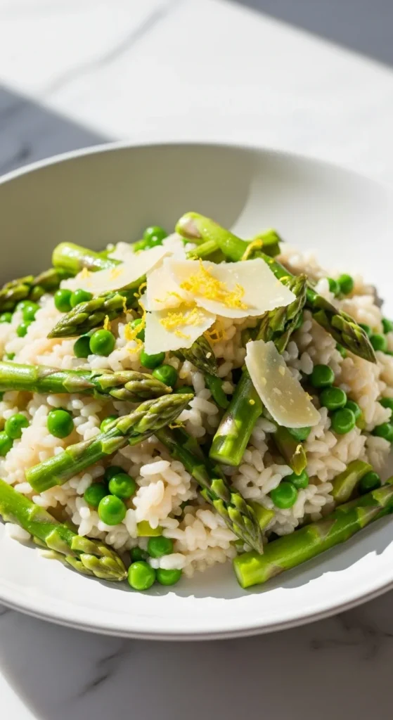 Asparagus and Pea Risotto