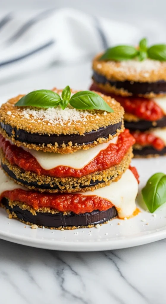 Eggplant Parmesan Stacks