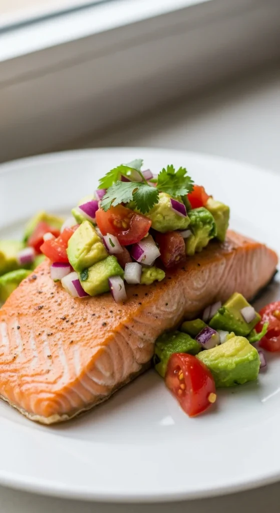 5. Baked Salmon with Avocado Salsa