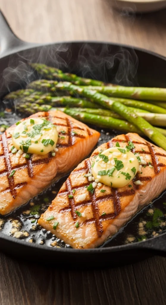 Pan-Seared Salmon with Garlic Butter Sauce