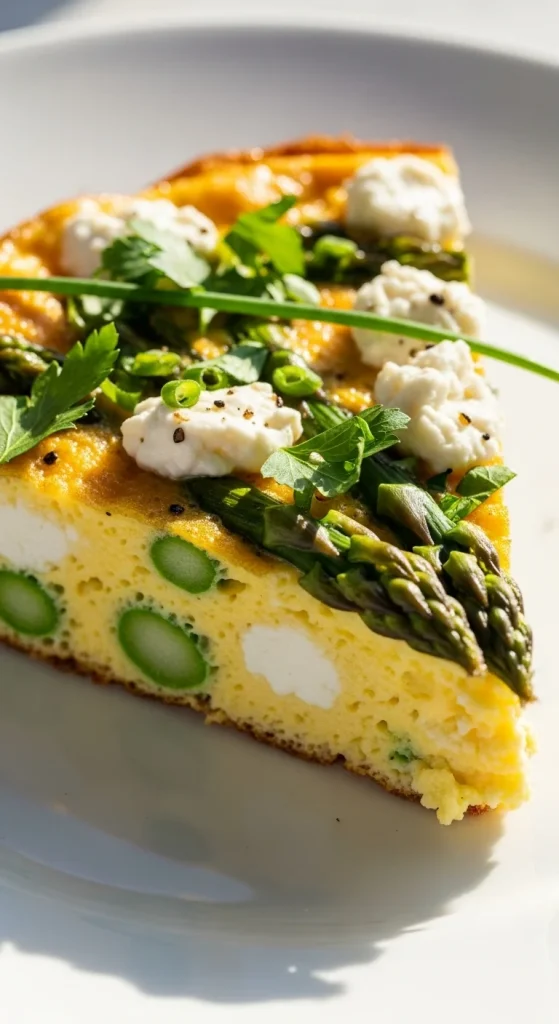 1. Asparagus and Goat Cheese Frittata
