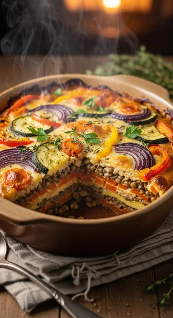 10. Lentil Vegetable Bake