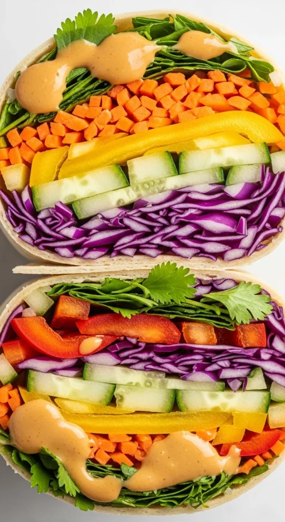 13. Thai Peanut Veggie Wrap