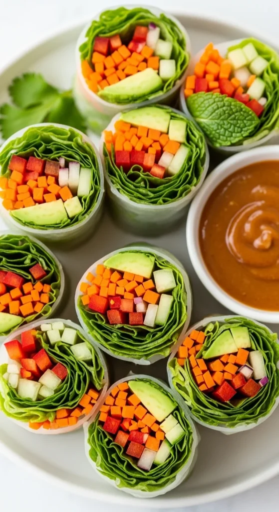 14. Fresh Spring Rolls with Veggies