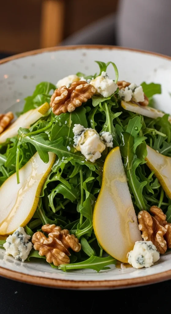 17. Arugula Pear Walnut Salad