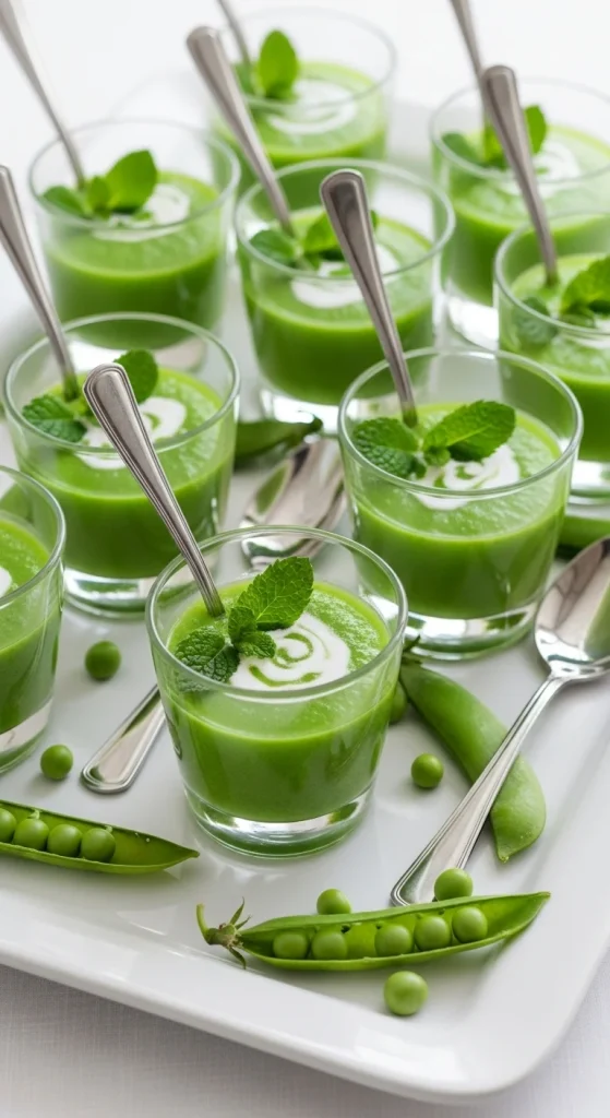 17. Spring Pea and Mint Soup Shots