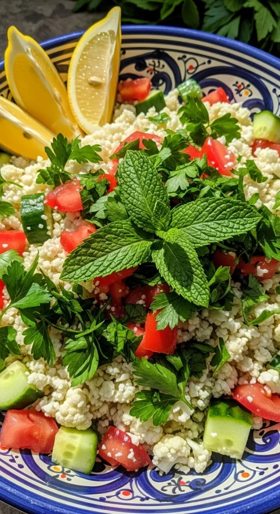 18. Cauliflower Rice Tabbouleh Salad