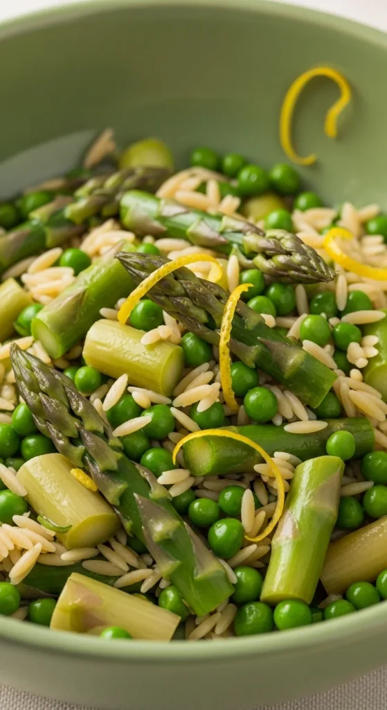 19. Asparagus Pea Orzo Salad