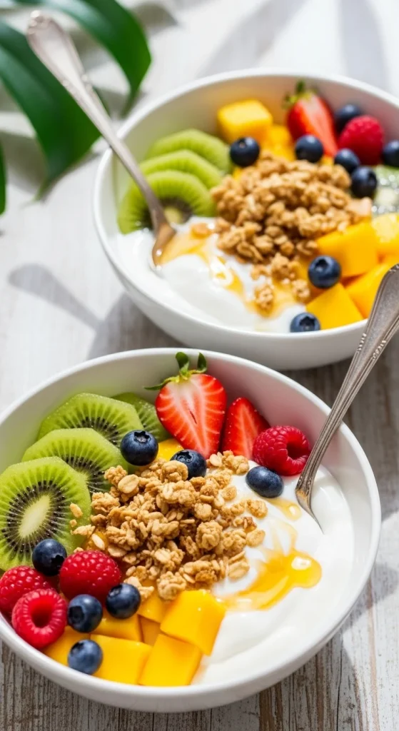 19. Coconut Yogurt Bowls with Granola and Fruit