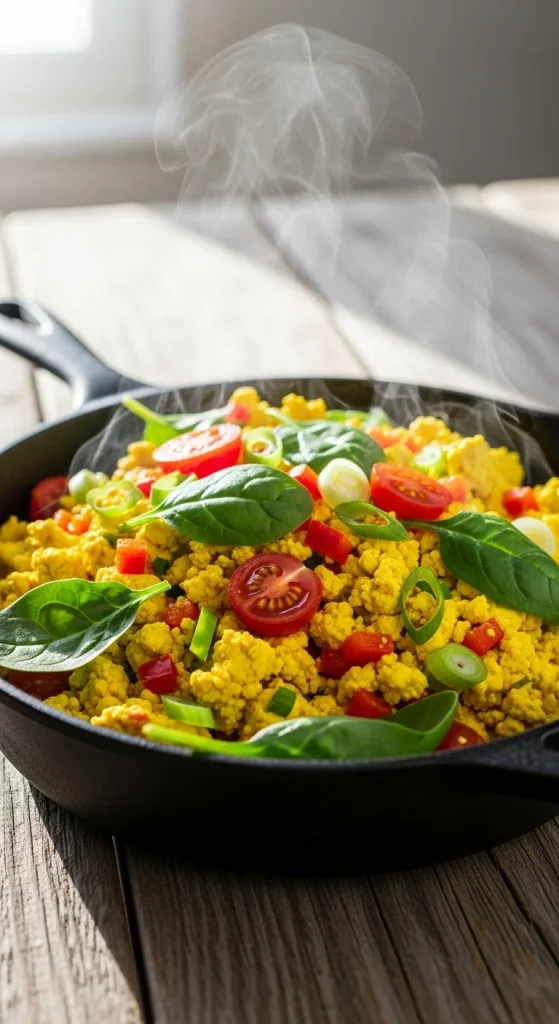 2. Tofu Scramble with Turmeric and Vegetables