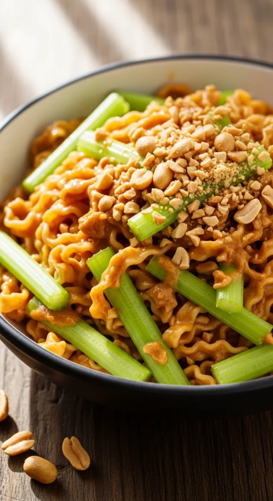 21. Celery and Peanut Noodle Bowl