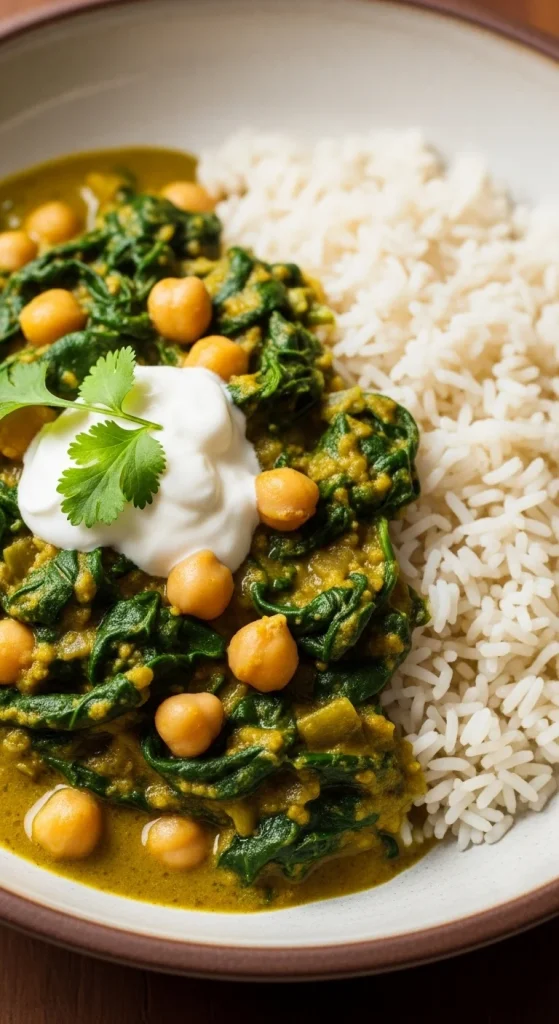 22. Chickpea and Spinach Curry