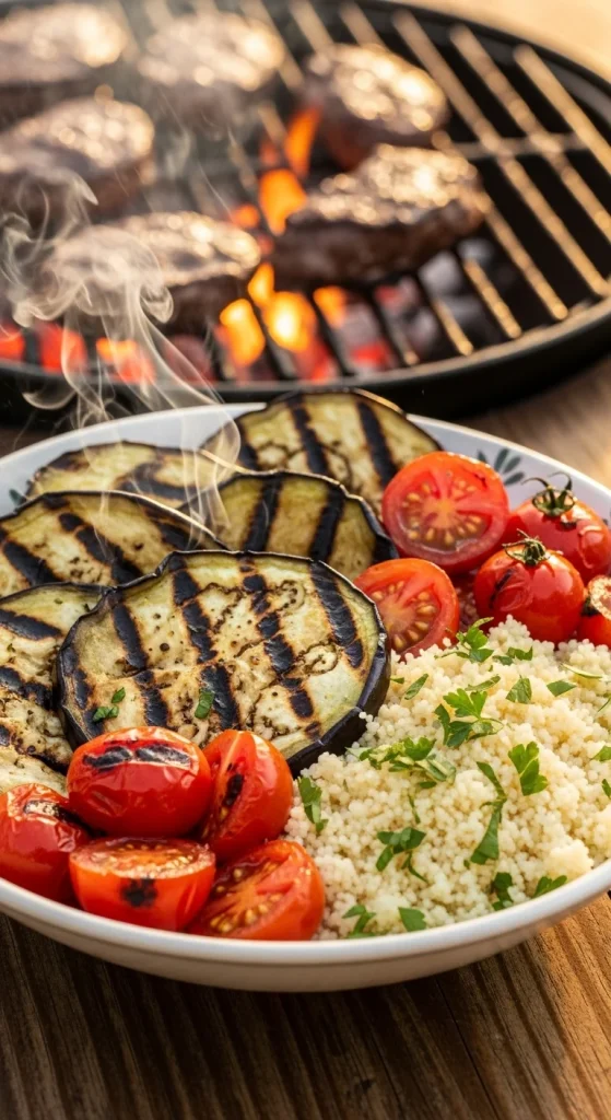 24. Eggplant Tomato Couscous Salad