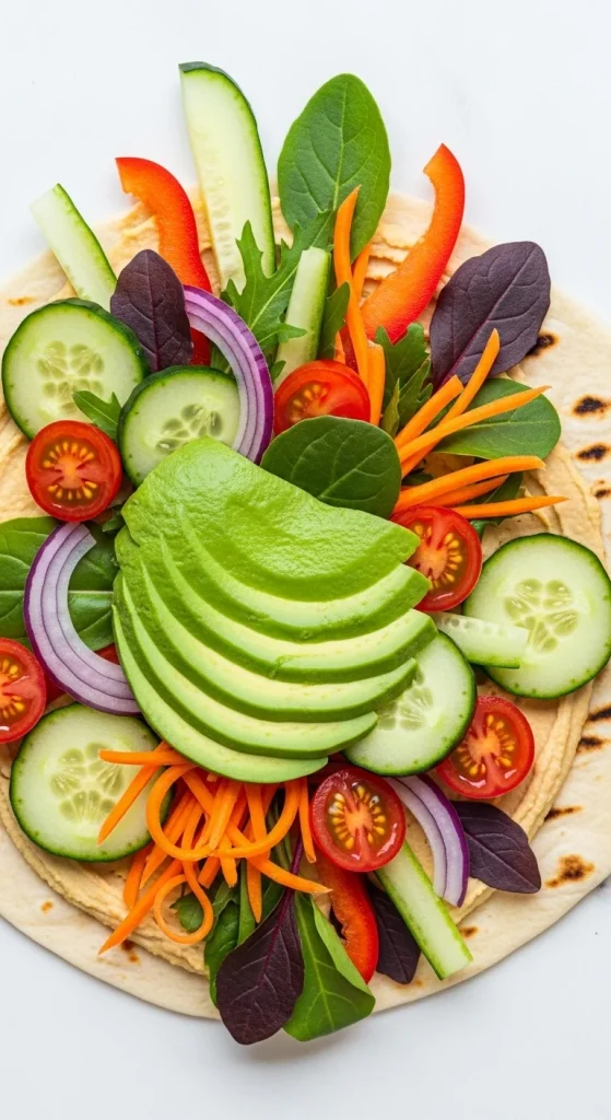 25. Loaded Veggie Hummus Wrap