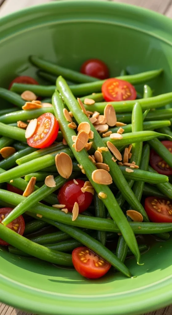 26. Green Bean Almond Tomato Salad