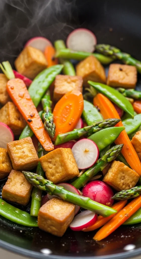 3. Quick Spring Vegetable Stir-Fry with Tofu