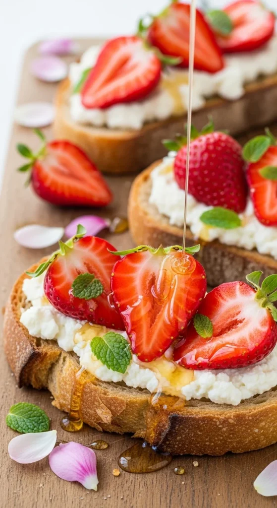 3. Strawberry Ricotta Toast