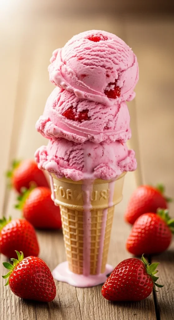 3. Vegan Strawberry Ice Cream