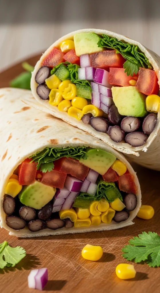 4. Black Bean and Corn Salsa Wrap
