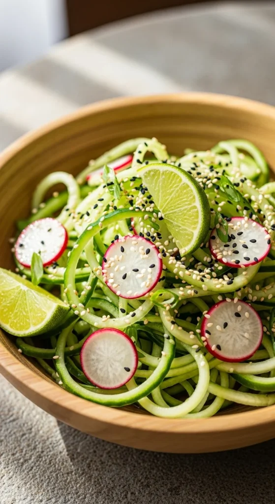 4. Radish and Cucumber Noodle Bowl