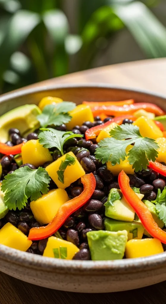 6. Black Bean Mango Avocado Salad