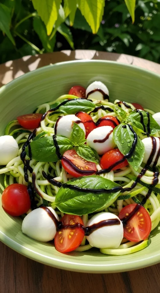 6. Caprese Zoodle Bowl