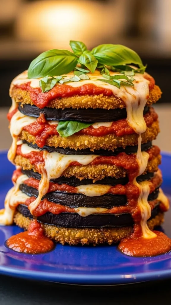 6. Eggplant Parmesan Stacks