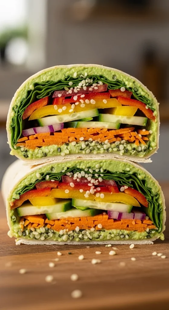6. Spinach Hummus Wrap