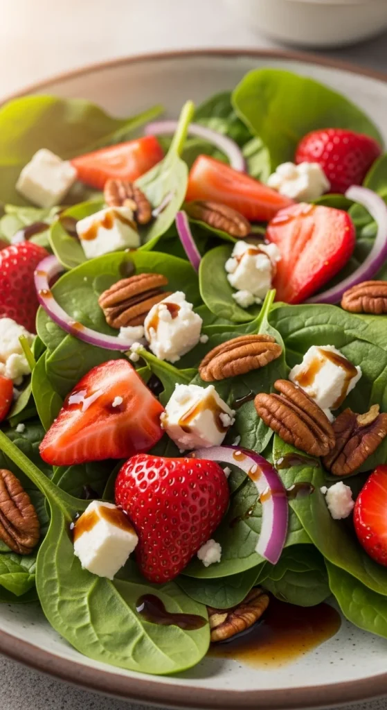 6. Strawberry Spinach Balsamic Salad