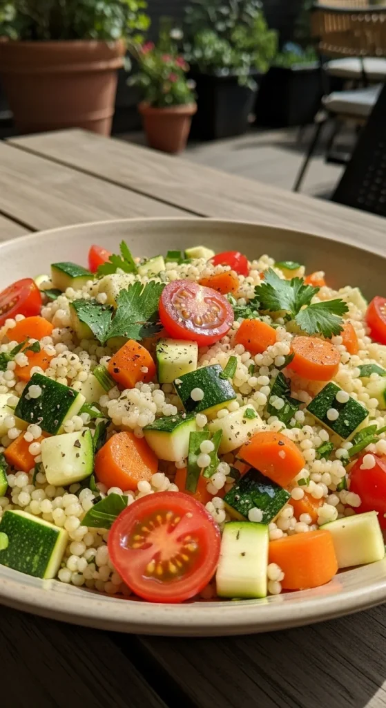 7. Couscous Veggie Herb Salad
