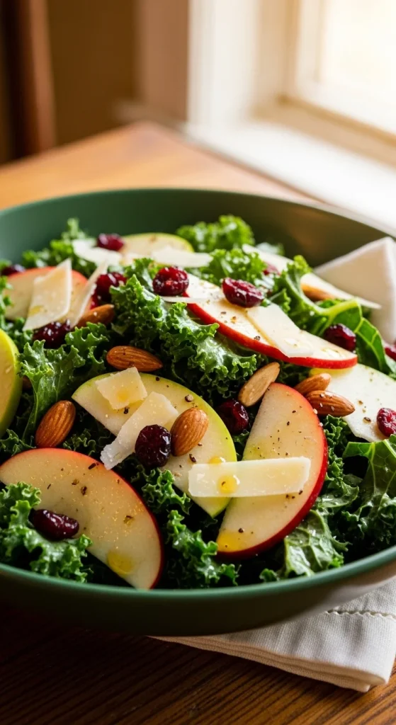 8. Kale Apple Cider Vinaigrette Salad
