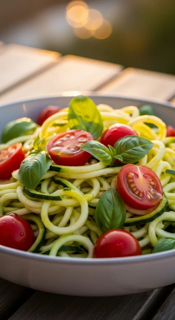 8. Zucchini and Tomato Pasta Bowl