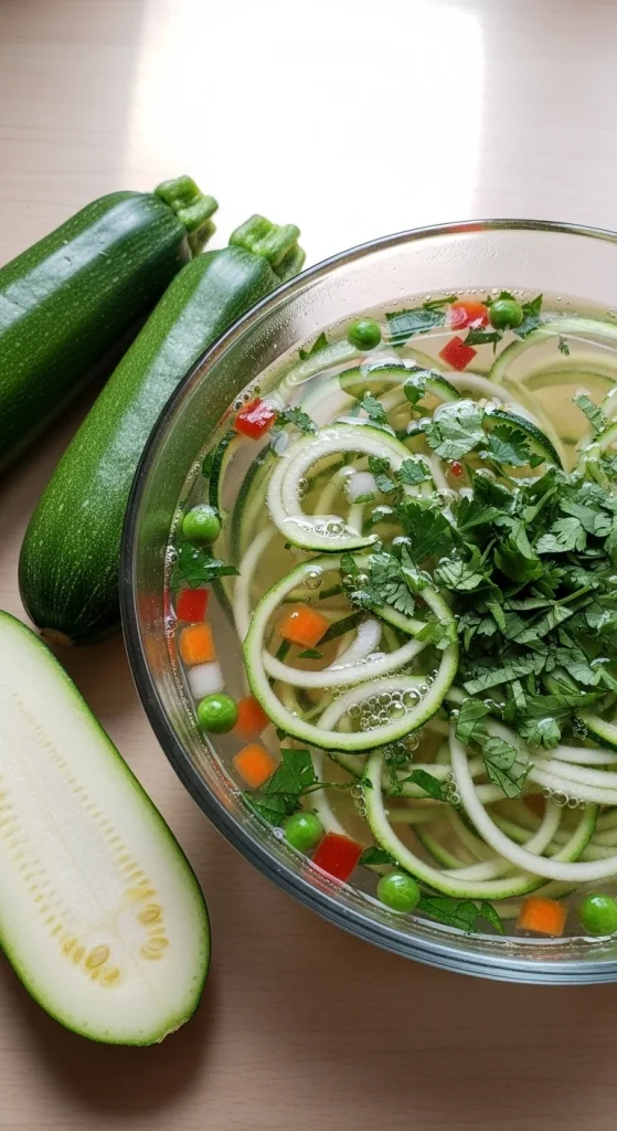 9. Zucchini Noodle Soup