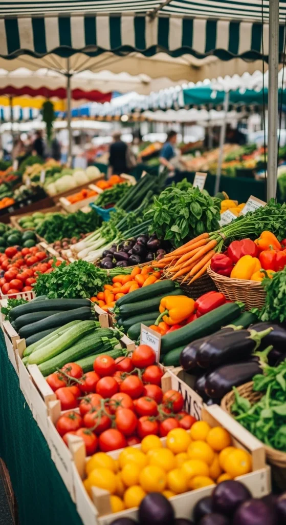 Vegetarian farmers market meals
