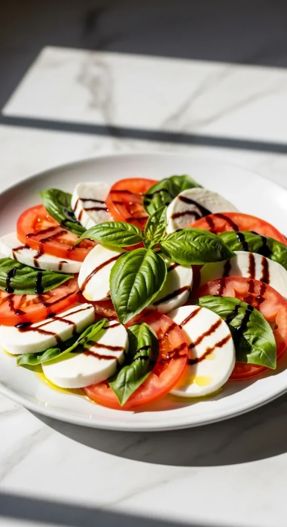 1. Classic Tomato Basil Salad