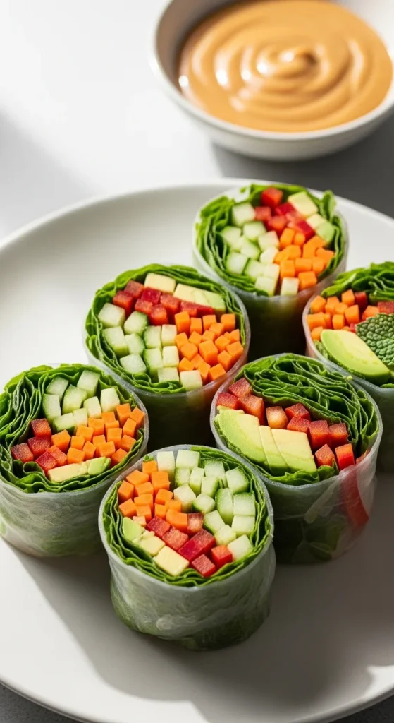 1. Fresh Vegetable Spring Rolls