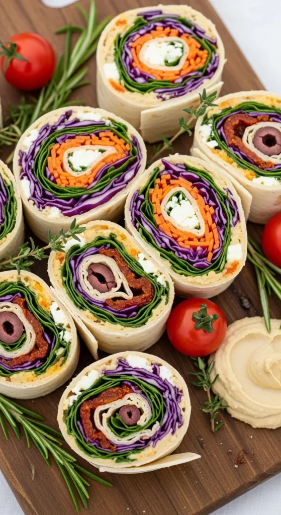 1. Veggie-Packed Wraps or Pinwheels