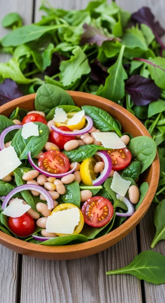 10. White Bean and Spinach Salad