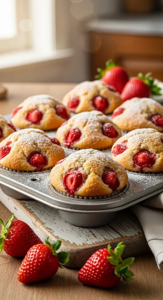 12. Vegan Strawberry Muffins