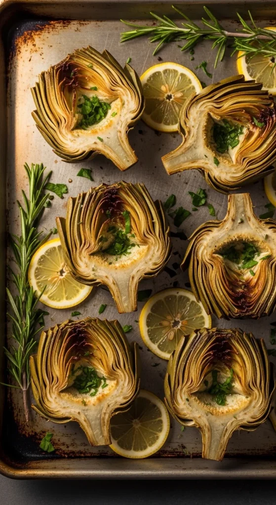13. Lemon Herb Roasted Artichokes