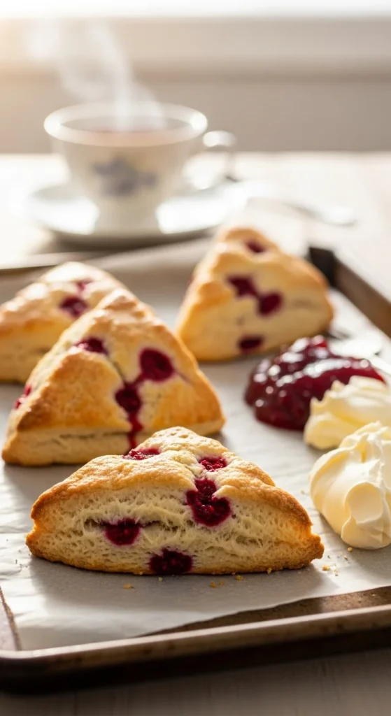 13. Vegan Raspberry Scones