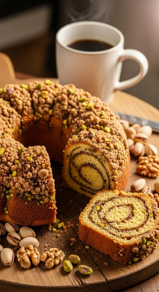 14. Vegan Pistachio Coffee Cake