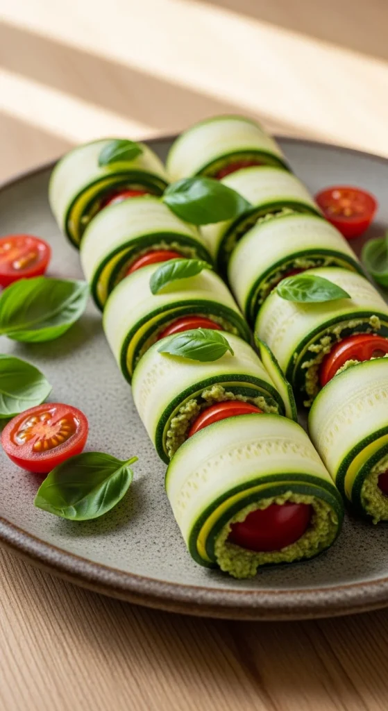 16. Pesto Zucchini Rolls