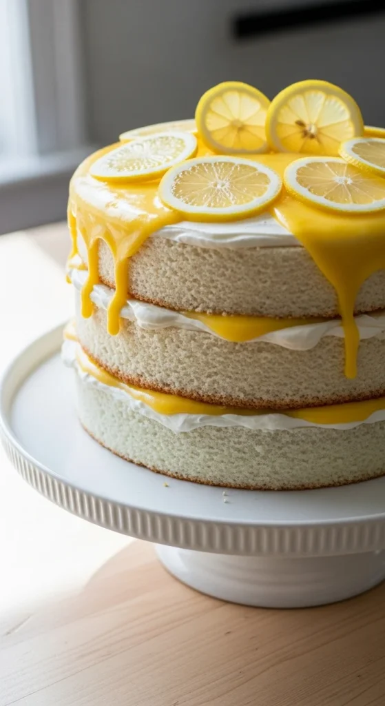 16. Vegan Lemon Curd Cake