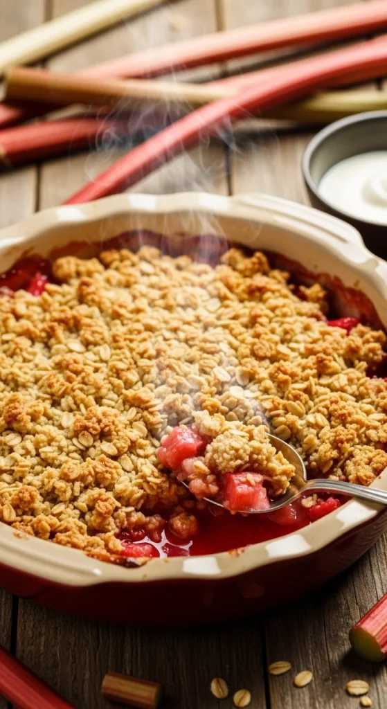 18. Vegan Rhubarb Crumble