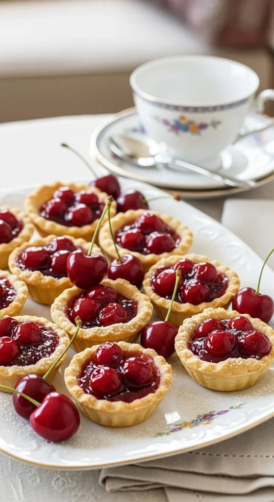 19. Vegan Cherry Compote Tartlets