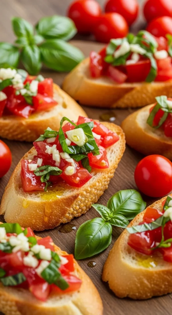 2. Tomato Basil Bruschetta