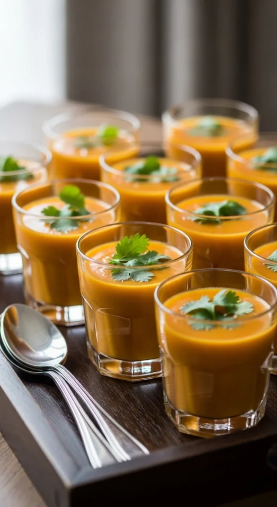 20. Carrot Ginger Soup Shooters